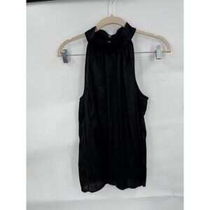 Sincerely‎ Jules Blouse Women Medium Black high Neck Whimsygoth Semi Sheer NEW